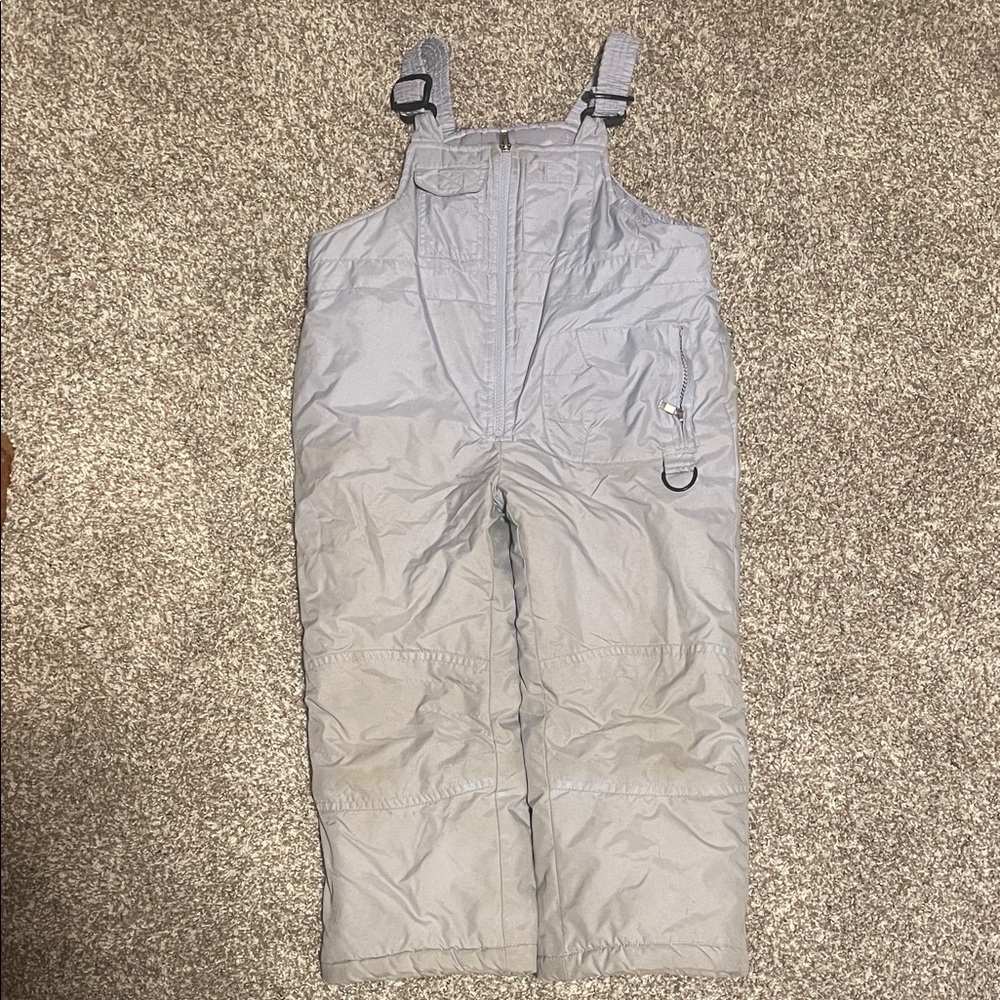Kids Gray-Blue Snow Pants Overalls Style